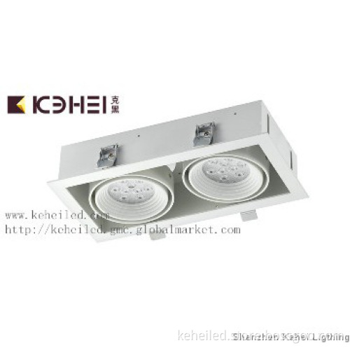 Two head led ceiling light with 15W one head 20/30 degree